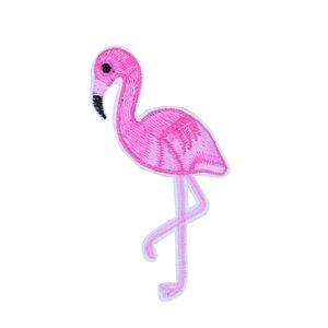 10 PCS Remendos de flamingo da moda para bolsas de roupas Ferro em remendo de aplique de transferência para jeans costurar em remendo de bordado DIY294O