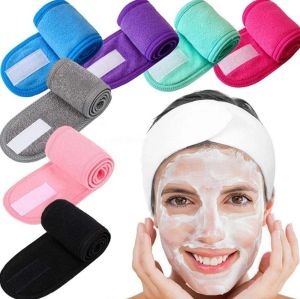 Hårband kvinnor pannband bomullsband flickor turban makeup hairrace sport headwraps frerry tyg hårnålar för tvätt ansikte dusch