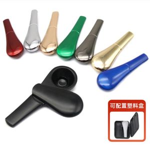 Smoking Pipes Detachable ferromagnetic stainless steel metal spoon pipe gift box with solid color pipe