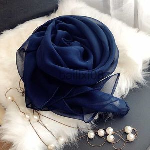 Scarves 2020 New Fashion Summer Women soild color Beh Scarf Silk Shawls Headband Female Headband Wraps Beh Sunscreen Hijab Wholesale J230703