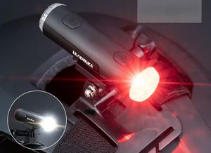 New Bicycle Helmet Front Taillight Integrated Warning Light Charging Outdoor Riding Accessories