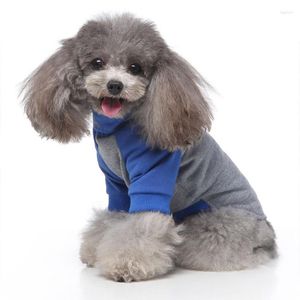 Dog Apparel Pet Clothes High Collar Pullover Two Legged Sweater Striped Fashion Hoodies Cartoon Cute Clothing