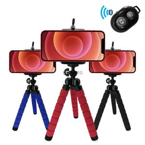 Mobil Cep Telefonu Tutucusu Esnek Ahtapus Tripod Stand Stand Step Lazy Deformasyon Uzaktan Kontrolör Bluetooth Fotoğraf Aksesuarları L230619