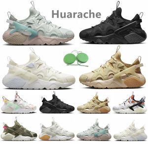 2023 HUARACHE CRAFT MEN RUNNING SHOESスニーカートリプルブラックサミットホワイトココナッツミルクライトシルバーサンドドライフルナ新年グレーメンズトレーナースポーツスニーカー