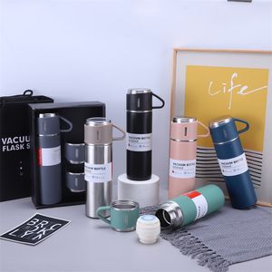 Thermos cup Stainless steel 500ml cup three-cover business gift box set portable outdoor car water cup gift