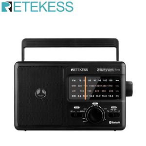 Radio Retekess Tr626 Am Fm Sw Lw Portable Radio Bluetooth Dsp Plug in Radio Powered by Ac or 4xd Battery Large Knob for Elder and Home