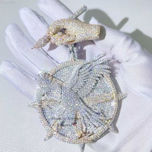 Дизайнерские ювелирные изделия 13 мм кубинская ссылка на заказ Vvs D Color Moissanite Diamond Eagle Penden