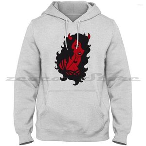 Erkek Hoodies Cehennem Erkek ve Kadınlar Pamuk Sweatshirt Hoodie She Devil Kırmızı Diabless Seksi Kız Portre Sevimli Kadınsı