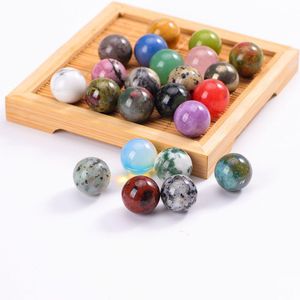 Stone 16mm Reiki Healing Chakra Natural Craft Ball Bead Quartz Mineral Crystals Tumbled Gemstones Handbit Hemdekoration Accesso Dhwu8