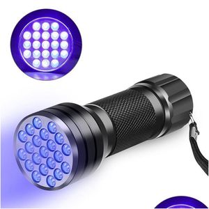 Torce Torce Mini 21 Led Black Light Stealth Marker Torcia Uv Traviolet Torch Drop Consegna Sport all'aperto Cam Escursionismo e Dh109