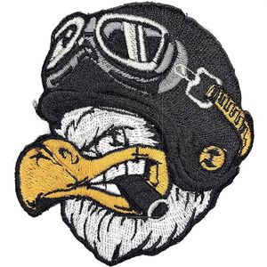 Biker Helmet Eagle Embroidery Sewing Notions Iron On Patches For Clothes Punk Jacket Vest Applique Custom Patch321Z