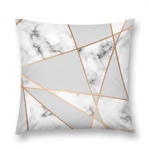 Kudde Koppar Smokey Marble Geo Throw Cover för soffa Dekorativa överdrag