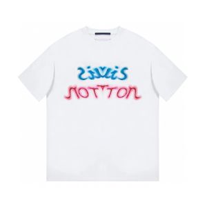 23SS Yeni Kadın Erkekler Katı T-Shirts Yüksek Son Sınırlı Klasik Neon Mektup Baskı Tee Yaz Plajı Nefes Alabilir Moda Gündelik Basit Sokak Kısa Kol Tjammtx39