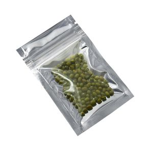 Packing Bags 6X10Cm Clear Aluminum Zipper Packaging Small Mylar Foil Zip Plastic Bag Lock Package Bagaluminum 300 Pieces Drop Delive Dhuec