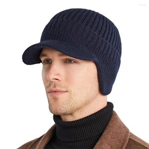 Berretti Facile da pulire Pratico paraorecchie Cappello lavorato a maglia Uomo Inverno Trendy Mantieni il calore per l'esterno