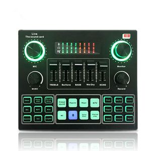 Mixer V9SJ Mixer de áudio externo Card de som para celular Voice Changer Karaoke Broadcast Gravadora Home KTV Game Music Singing V10