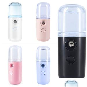 Outros suprimentos para festas festivas Pulverizador Nano Facial Summer Favors 30Ml Visual Water Tank Portable Face Steamer Mini Usb Mister For La Dhejm