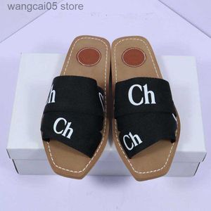 Slippers Outter Wear Fashion 2023 New Sandals Net Red Letter Prestance Flat Flat Lumms's Женская обувь T230703