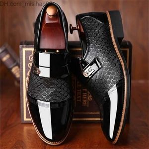 Dress Shoes Dress Shoes Men's shoes Leather Embossing Classic Fashion Luxury men Wear-resistant Non slip Mans footwear Anti-slip Black Z230704