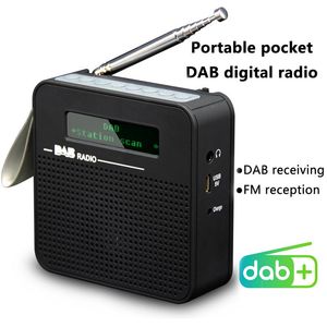 Radio portatile Dab/dab+ Radio Display LCD Sintonia automatica Mini ricevitore Memorizzazione automatica di 20 stazioni radio con Bluetooth