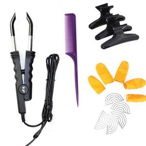 Conectores DIY At Home U Tip Unha Extensão de Cabelo Ferro Calor Cabeleireiro Ferramentas de Salão de Beleza Conector de Fusão de Queratina Pinças Constantes de Temperatura 230701