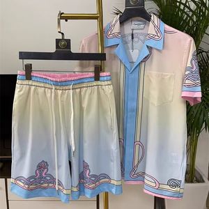 Herren-Trainingsanzüge SS Casablanca Summer Set Print Beach Shirt Shorts für Männer und Frauen S-XL 230701