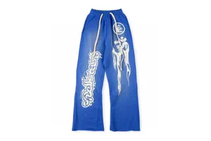 Mens Designers Calças Calças De Luxo Homens Pantsl Hellstar Studios Red Flare Sweatpants Homens Jogger Moda Hip Hop Calças Casuais Designer Sapatos Luxurys Retro