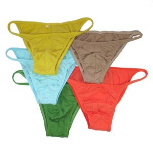 Mens String Bikini Fashional Panties Front Pouch Moderate Back Thin Soft Comfort Cotton Cotton G377C MENS underwear217v