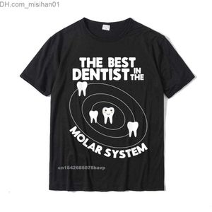 T-shirts voor mannen T-shirts voor mannen Dentist In The Molar System Design Funny Tooth Pun T Shirt Normal Top Classic Tops Tees Cotton Mens Z230703