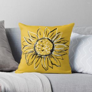 Pillow Sunflower Yellow Throw Cover Luxury Covers Sofa Christmas Pillowcase