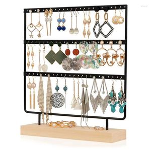 Jewelry Pouches Organizer Big Bracelet Storage Shelf Display 24/44/66 Holes Stand Holder For Earring Necklace