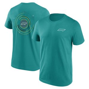 2023 Novo piloto de mangas curtas de traje de corrida F1 com a mesma camiseta de uniforme de uniforme do pescoço de verão do verão pode ser personalizada.