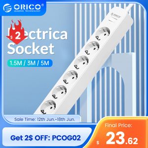 Вязание силовой полоски Orico с 3 -метровым удлинительным кабелем Electrica Socket 6AC розетки несколько розеток с сетевым фильтром Surge Protector