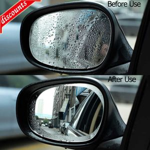 New 2 Pcs Car Rainproof Clear Film Rearview Mirror Protective Anti Fog Waterproof Film Auto Sticker Accessories 100x145mm