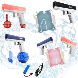 Gun Toys Glock Electric Water Gun For Kids Summer Outdoor Beach Water Festival Toy Gifts Full-Automatic Shooting Water Gun Boy Toys G18 230703