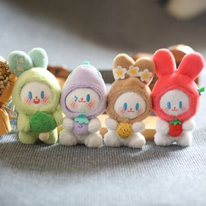 Cute Vegetable Elf Rabbit Plush Keychains Pendant Genuine Japanese Cartoon Doll Couple Pendant Plush toys Gift Child Learning Surprise LT0093