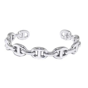 Designer Pig Nose Bracelet Female Sterling Silver 925 Male Couple Ring Simple ins Luxury Have XA7V