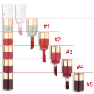 Läppstift Sexigt rött läppstift 5-i-1 matt läppstiftsset Kombination non stick kopp Läppstift Läppolja Makeup Beauty Lip Makeup Set 230703