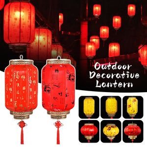 Other Event Party Supplies Chinese Style Hanging Lanterns Lamp PVC Waterproof Antique Retro Red Festival Year Decor 230701