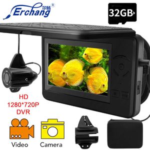 Fish Finder Erchang F431 DVR Videocamera subacquea per la pesca Full HD 1280 * 720P 15m Telecamera subacquea a infrarossi per pesca sul ghiaccio invernale HKD230703