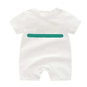 Lüks yeni doğan bebek atlayıcılar kızlar ve erkek kısa kollu yaz pamuklu kıyafetler marka mektubu baskı bebek romper tasarımcıları çocuklarımız