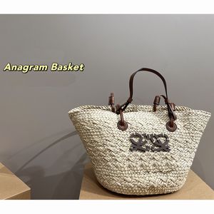 Womens Deaigners Mini Basket Tote Bag di paglia per le donne Borsa Summer One Shoulder Designer Travel Simple Basket Fashion Shopping Bags CJD2307037