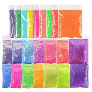 Stickers Decals 23 Bag 10g Shiny Fine Glitter for Nail Art Powder Iridescent Pigment Decorations DIY Manicure Accessories Stylist Supplies 230703