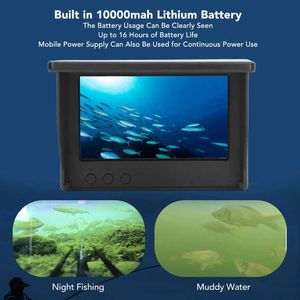 Localizador de peixes Localizador de peixes LCD Display de 5 polegadas Câmera de pesca subaquática à prova d'água IPS 16 horas Endurance Visão noturna Vídeo portátil Localizador de peixes HKD230703