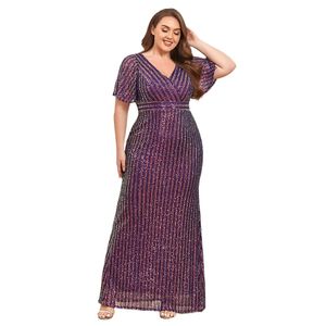 Urban Sexy sukienki Bodycon krótkie rękawy błyszczące wieczorne sukienki cekiny v szyja sukienki damskie plus size