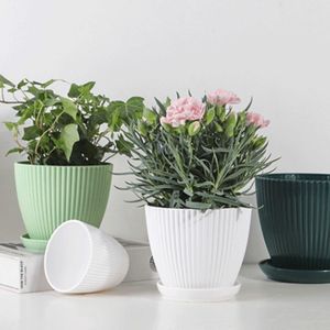 Planters Pots Home Garden Pots with Tray Planters Flower Plant Pots Multi Color Flower Seedling Nursery Pots with Tray for Outdoor Indoor R230614