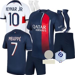 Erwachsene passen zu Fußballtrikots mit Socken 23 24 MBAPPE 2023 2024 DI MARIA WIJNALDUM SERGIO RAMOS HAKIMI Vierter Maillots de Football Kit ICARDI VERRATTI Dritter 4. Shir