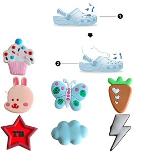 Shoe Parts Accessories Pattern Charm For Clog Jibbitz Bubble Slides Sandals Pvc Decorations Christmas Birthday Gift Party Favors Tb Otk8U