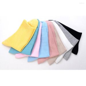 Women Socks 5pairs Short Girl Japanese Style Solid Good Quality Cotton Striped Young Casual Fashion Seamless Harajuku