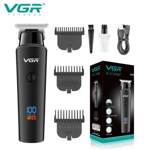 Clippers Trimmers VGR Hair Trimmer Professional Electric Trimmers Cordless Hair Clipper Rechargeable LED Display V 937 230701